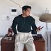 Pure European Plus Size Henry Collar Long Sleeve Knitted Sweater Men's Slim Fit Business T-Shirt Cross-Border Wholesale_viptrois.com