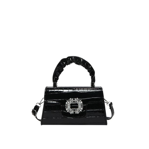 Women's Bags Fashion Diamond Small Square Bag Pleated Handbag Ladies Bag Foreign Temperament Shoulder Messenger Bag_viptrois.com