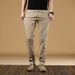 Men's Stretch Straight Leg Casual Pants - Breathable Cotton Comfort Fit For Business & Leisure - Solid Colors (Black, Khaki, Gray, Purple)_viptrois.com