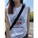 Pure Cotton Outerwear Sports Sweet Cool Summer Loose American Style Tank Top Vest Sleeveless Base Layer Mid-Length_viptrois.com
