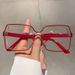 New Retro Boxy Personalized Contrasting Color Flat Mirror, European And American Style Instagram Trendy Versatile Fashion Anti Blue Light Mirror_viptrois.com