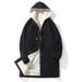 Men's Winter Fleece-Lined Parka – British-Inspired Hooded Long Coat With Zip Closure (Polyester Blend, Oversized Fit, Heavyweight)_viptrois.com