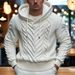 Pure Cross-Border Clothing European And American Men's Long-Sleeve Hooded Knit Autumn Winter Outdoor Pullover Sweater_viptrois.com