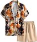 Men's Clothing 3D Printed Short Sleeved Shirt Suit Summer Casual Loose Sets_viptrois.com