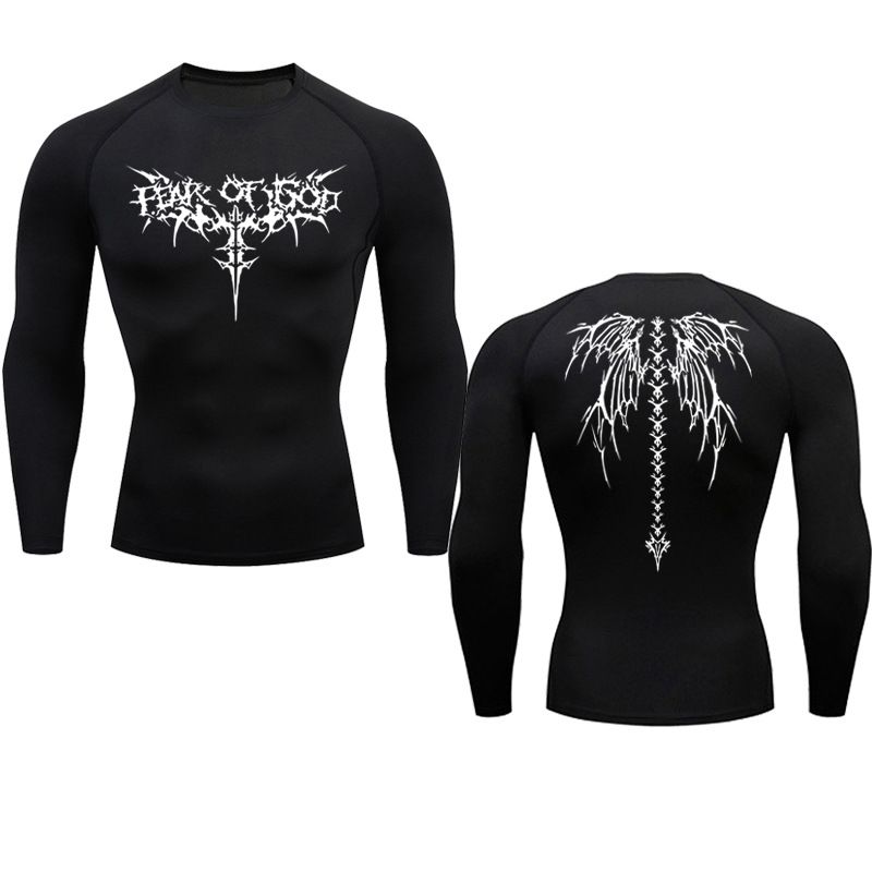 Men's Clothing Fitness Clothes Running Sportswear High Elastic Short Sleeve Men's Training Clothing Sports Quick Drying Clothes Tights Men_viptrois.com