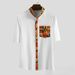 Men's Clothing Men's Floral Short Sleeved Shirt Ethnic Retro Print Shirt Loose Button Street Wear Clothes_viptrois.com