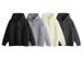 Solid Color Hooded Knitted Sweater For Men, Versatile, Trendy And Casual Design, Semi Buttoned Sweater_viptrois.com