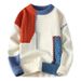 Autumn Winter New Youth Casual Crew Neck Base Knitwear Loose Sweater Men's Clothing_viptrois.com
