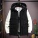 Loom Autumn Winter Down Cotton For Men Teenagers, Cold-Proof And Warm, Hooded Versatile Workwear Vest Jacket_viptrois.com