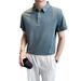 Summer New Men's Polo Shirt Short-sleeved Korean Version Solid Color Fashion High Elasticity Ice Silk Drape Seamless Lapel POLO_viptrois.com