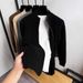 Men's Solid Color Knit Cardigan - Winter Thick Sweater Jacket With Stand Collar, Casual Pullover For Autumn & Spring_viptrois.com
