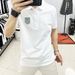 2025d Casual Turn-down Collar Polo Shirt For Men Black And White Check Badge European Style Trendy Brand Men's Short Sleeve_viptrois.com