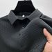 Summer Ice Silk Quick-drying Polo Shirt, Men's Jacquard Lapel Short-sleeved T-shirt, High-end Casual Men's Drape Top_viptrois.com