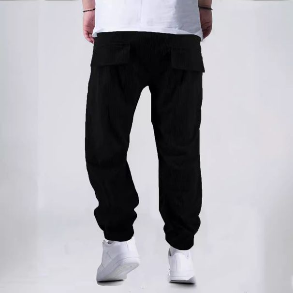 Men's Clothing Men's Casual Corduroy Multi Pocket Cargo Pants Casual Trousers Hip Hop Style Trendy For Formal & Casual_viptrois.com