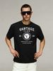 Vintage Oversized Vantage Club Badge Graphic T-Shirt Men's Casual Streetwear Tee_viptrois.com