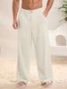Men's Clothing Solid Color Men's Loose Cotton And Linen New Style Casual Trousers Trousers_viptrois.com
