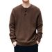 Loom Italian American Retro Henry Collar Sweater Men's Spring And Autumn Loose Casual Knitted Jacket Trendy Brand Top_viptrois.com