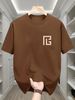 Men's 100% Cotton Stretch Fabric T-Shirt Casual Round Neck Short Sleeve With Print Ideal Gift Comfortable And Breathable For All Seasons Gift For Men_viptrois.com