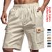 Men's Clothing Men's Linen Shorts Casual Loose Workwear Multi Pocket Squat Jogging Beach Style Summer For Formal & Casual_viptrois.com