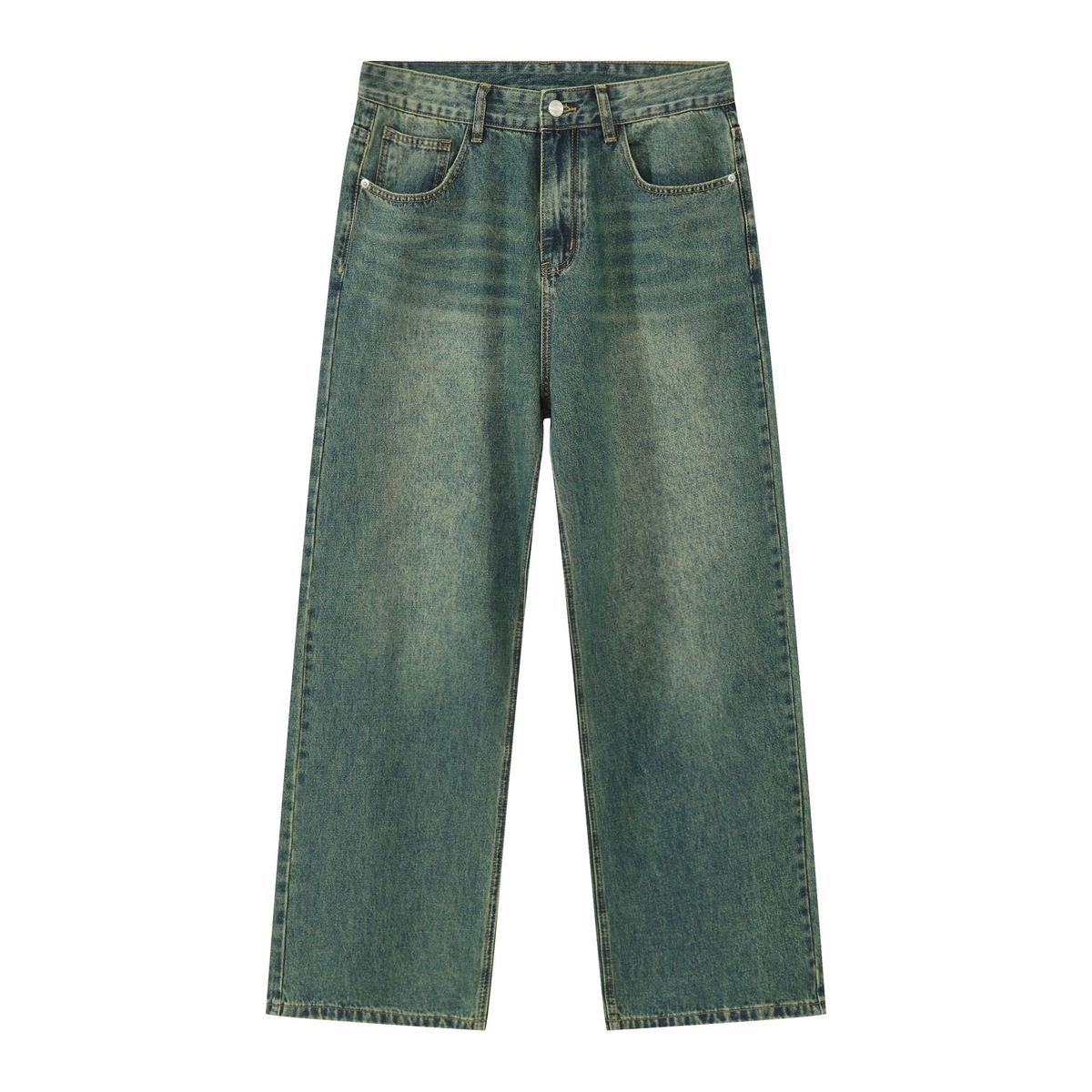 Men's Clothing Jeans Men's Niche High End Straight Wide Leg Casual Mopping Long Pants_viptrois.com