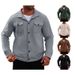European And American Men's Hoodie For Autumn And Winter, Corduroy Retro Work Jacket With Multiple Pockets_viptrois.com