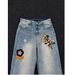 Men's Summer New 2025 Personalized Letter Jeans Hip Hop Ins High Street Trendy Rascal Handsome Pants_viptrois.com