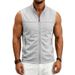 Men's Clothing Men's Zipper Stand Collar Sleeveless Workwear Outdoor Horse Style Top Solid Color Summer Style_viptrois.com