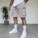 Men's Summer Outdoor Multi-Pocket Cargo Shorts Trendy Functional Loose Wide Leg Five-Point Drawstring mid Waist Polyester Shorts_viptrois.com