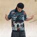 American-style War Plane Print Washed Distressed Loose Fit One-piece Cut Short-sleeve T-shirt Vintage_viptrois.com