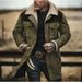 A Retro Long European And American Suede Jacket With Color Contrast And Patchwork For Men's Outerwear In Autumn And Winter 2025_viptrois.com