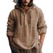 Men's Clothing Hooded Long Sleeved Jacket Fashion Trend All Match Cotton And Linen Casual Shirt_viptrois.com