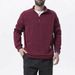 Men’s Slim-Fit Half-Zip Sweatshirt – Velvet-Touch Cotton-Linen Blend (Dark Gray/Tibetan Blue/Coffee/Burgundy/Black, M-XXXL)_viptrois.com