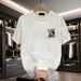 Men's Clothing Pure Cotton Printed Short Sleeved Trend Casual Round Neck T Shirt_viptrois.com