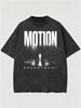 Silhouette Bullseye Motion Heavyweight Washed Graphic T-Shirt Men's Oversized Streetwear Tee_viptrois.com