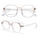 Women's Eyewear Frames New Tr90 Men And Women's Plain Mirror Retro Round Large Frame Glasses Myopia Glasses Frame High End Brown_viptrois.com
