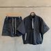 Men's Summer Workwear Short Sleeve Suit Trendy Style Loose Fit Two Piece Set_viptrois.com