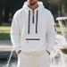 Autumn And Winter Sweatshirt Hooded Fleece Pullover Men's Sports Casual Jacket_viptrois.com