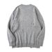 Pure Cross-Border Distressed Couple Sweater Men Autumn Winter American Loose Round Neck Pullover Knitwear Lazy Style Top_viptrois.com