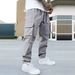 Men's Clothing Overalls With Multiple Pockets And Drawstrings Casual Pants_viptrois.com