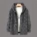 Men's Clothing Fleece-Lined Hooded Zip-Up Sweatshirt - Cozy Winter Pullover With Kangaroo Pocket (Black, Grey, Pink) - Loose Fit Streetwear_viptrois.com
