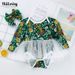 Baby Clothing Women's Baby Mesh Yarn Floral Hoodie Dress Two Piece Spring and Autumn New Long Sleeve Baby Jumpsuit_viptrois.com