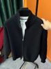 Men's Clothing Popular Cardigan Sweater Men 2024 Heavy Craft Korean Version Stand Collar Solid Color Large Size Knitted Sweater Men's Coat Trend_viptrois.com