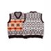 Unisex Striped Knit Vest - Oversized V-Neck Sleeveless Sweater (S-Xl, Coffee Brown) Fashion Trends Versatile Layering_viptrois.com