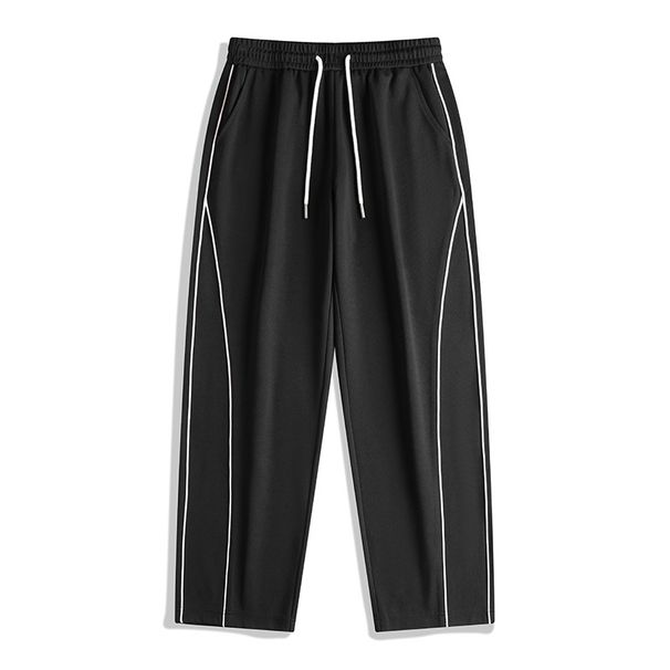 Men's Clothing Men's Casual Pants Spring And Autumn New Trend Brand Simple Wide Leg Pants High Street Side Stripes Loose Sports Pants Men_viptrois.com