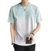 Clearance Leak-picking ~ High-end Gradient Color Ice Silk Short-sleeved Men's T-shirt Summer Thin Quick-drying Breathable Half-sleeve Bottoming Shirt_viptrois.com