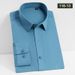 Men's Clothing Long Sleeve High Elastic Men's Stretch Bamboo Fiber Dress Shirt - Wrinkle-Resistant Business Casual Shirt With Hidden Placket_viptrois.com