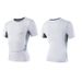 Men's Compression Shirt - Quick-Dry Workout T-Shirt For Gym/Running (White/Black) - Muscle Support S-3XL_viptrois.com