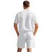 Men's Summer Waffle Knit Polo Shirt And Shorts Set - Breathable Casual Two-Piece Outfit For Relaxation & Travel_viptrois.com