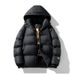 Winter Black And Gold Cotton Coat For Men With Hooded Loose Coat Graphene Cotton Coat Thickened Warm Cold Proof Cotton Coat_viptrois.com