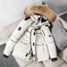 Men's Clothing Detachable Hood Thickened Winter Down Jacket With Large Fur Collar, Oversized Loose Fit, Warm Parka For Youth, Black/Burgundy/Beige_viptrois.com